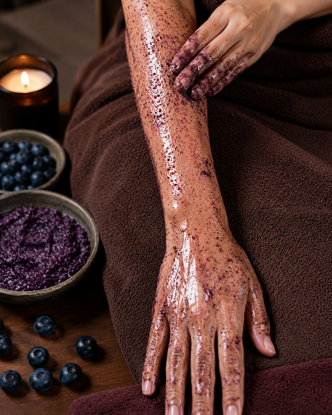 Full Hands Polishing - Blueberry