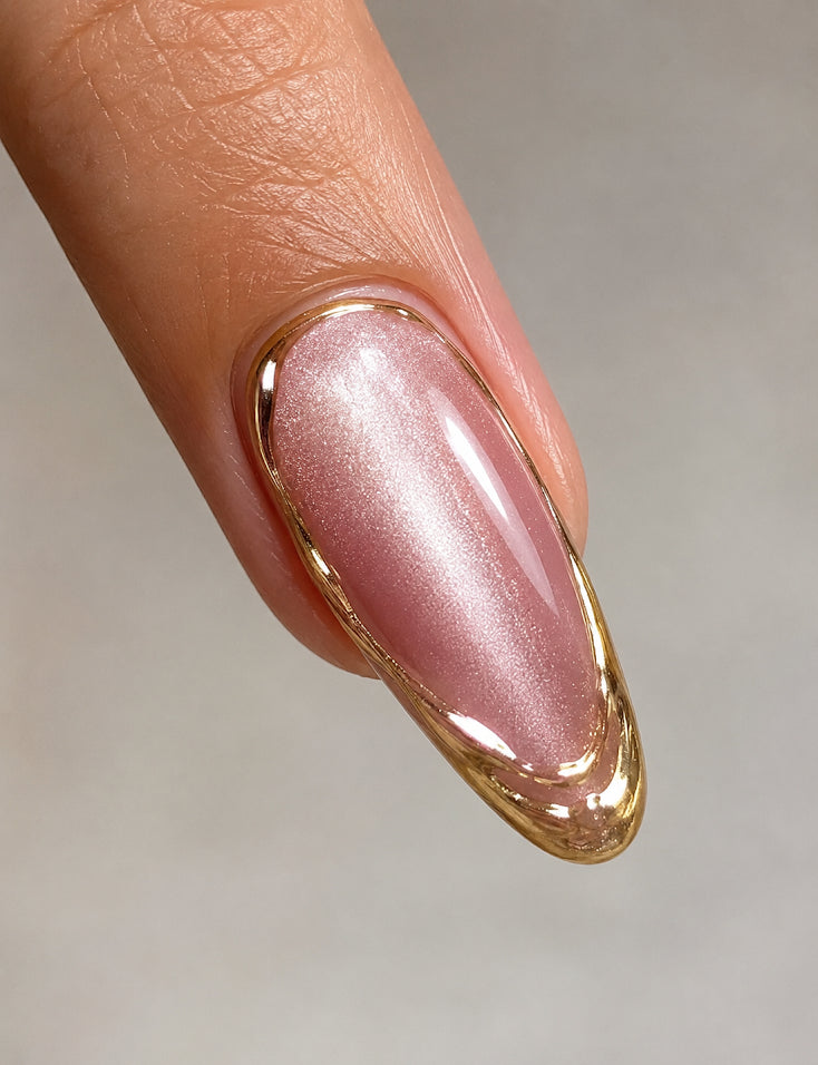 Isolated Chrome Art Each Finger